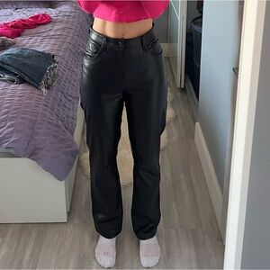 Black leather jeans from Abercrombie